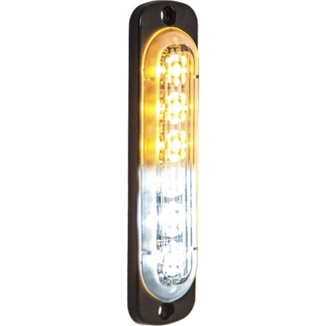 MINKUROW Luce Stroboscopica A Led Verticale Sottile Da 4,5 "Luce Di Marcia A Led Ambra/Trasparente (1/5)