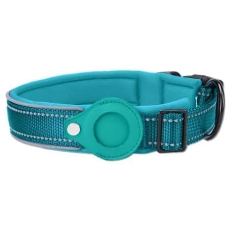 Collier pour chien , collier pour chien résistant et réfléchissant avec étiquette d'air, étui anti-perte d'étiquette d'air pour petite, moyenne et grande race [ Size-XL]