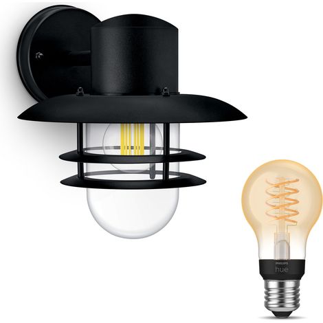 Philips Hue Inyma Applique murale d'extérieur E27 (Noir) Lumière blanche chaude - White Filament (1/5)