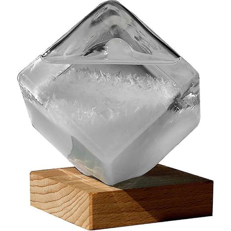 Baromètre Tempête Cube - Bouteille de Prévisions Météo - Baromètre Transparent Grand Format - Design Créatif et Tendance (1/4)