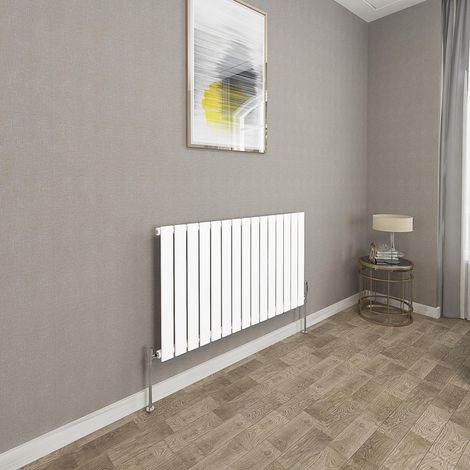 600x1020mm White Single Flat Panel Radiator Horizontal Modern Central Heating Radiators