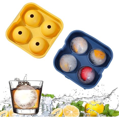 Moule à glaçons rond, bac à glaçons-jaune+Bleu - Gadgets de cuisine créatifs (1/5)