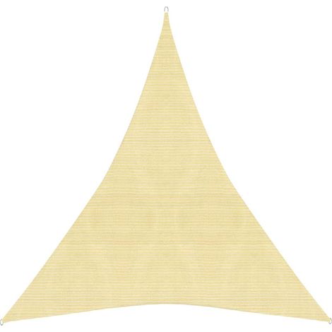 Vela ombreggiante/ombrellone 160 g/m² 5 x 6 x 6 m HDPE beige 020008988