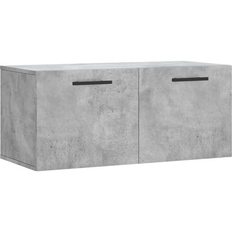 Pratico armadio a muro contenitore decorazione 80 x 36,5 x 35 cm in legno ingegnerizzato grigio cemento 020048871