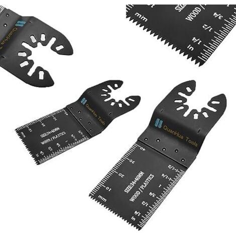 Lot de 10 lames scie oscillantes universelles compatibles avec la plupart des outils multifonctions - 4,5 cm (1/5)