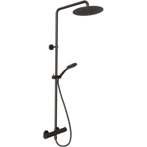 Colonne de douche thermostatique THETA COLORS Chrome Noir Brosse - CRISTINA ONDYNA TV44875