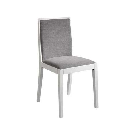 MOMMA HOME Set de 2 Sillas de Comedor - Modelo AIRIO - Color Blanco/Gris - Material Tela/Madera - Medidas 45x49x88 cm (1/5)