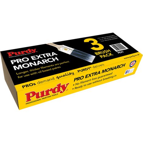 Purdy Pro-Extra Monarch Brush Set – 3-Piece Premium Paintbrush Kit (1", 1.5", 2")