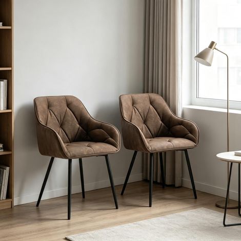Comode poltrone, comode sedie imbottite, sedie da pranzo moderne, set di sedie moderne con schienale ergonomico (solo con 2 sedie da pranzo) (1/5)