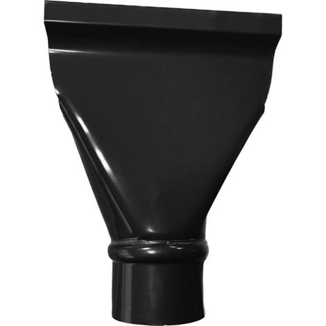 Naissance de gouttière corniche G300 noir foncé pour descente circulaire diamètre Ø80mm - ALUHOME