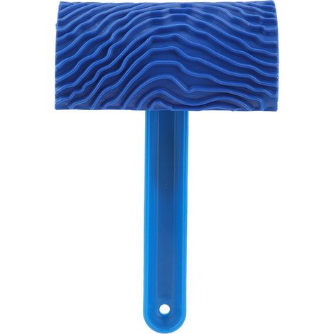 Outil de rouleau à peinture, prise confortable, bleu, bonne performance, beau motif en bois pour la décoration de la maison