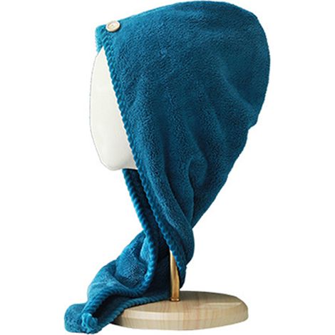 Serviette Cheveux Microfibre Séchage Rapide Douceur Anti-Frisottis Pour Salle De Bain Voyage Gym 1 Pièce (1/5)