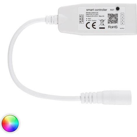 Mini-Controller WiFi LED-Streifen RGB 12/24V Weiß