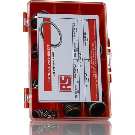 Kit de rondelles RS PRO, en Nitrile ( Prix pour 1 ) (1/4)