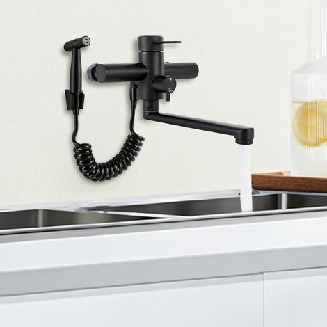 Grifo de pared empotrado, grifo de cocina, grifo de baño con pistola rociadora DHL (1/5)