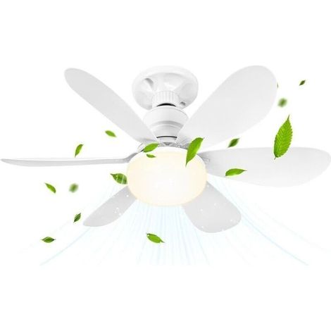 Deckenventilator mit Licht und Fernbedienung. 52 cm, 40 W, kleiner, dimmbarer LED-Deckenventilator mit E27-Fassung. (1/5)