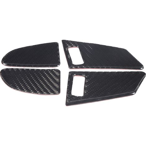 4 pièces Panneau de garniture intérieure en fibre de carbone pour interrupteur de verrouillage de porte et fenêtre, compatible S60/V60 LHD RHD (1/5)