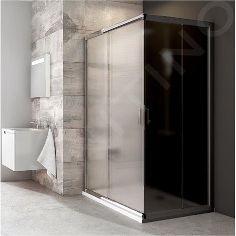Ravak Blix - Porte de douche BLRV2K 120 cm, aluminium brillant/verre Grape 1XVG0C00ZG (1/5)