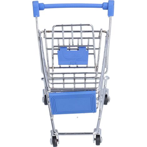 Chariot de Courses Mini Supermarket Bleu - Solide et Pratique pour Maison, Bureau, Cuisine (1/5)