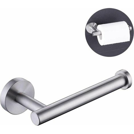 Porte-papier hygiénique en acier inoxydable distribut de porte-papier hygiénique demi-ouvert support mural rond pour salle de bain cuisine (1/5)