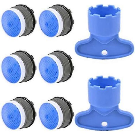 Lot de 8 aérateurs de robinet écologiques avec clé de démontage (18,5 mm). (1/5)