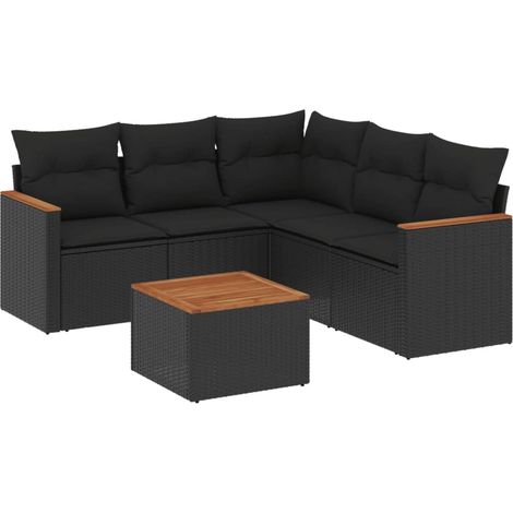 Maison Exclusive - Patio Sofa Set 5-Posti Black (1/5)