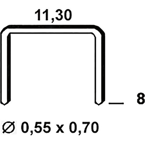 Alsafix Tackerklammern Type 53 8mm - Rückenbreite 11,3mm, Stahldraht verzinkt - 5000 Stück