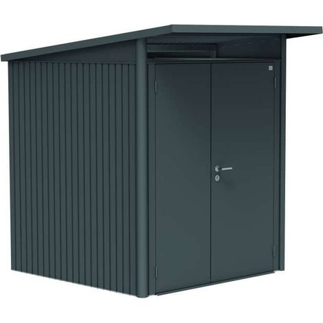 Casetta AvantGarde Misura A1 grigio scuro metallizzato con porta a due battenti stretta