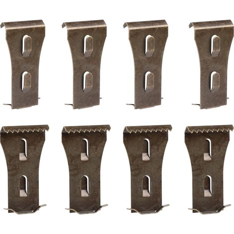 10 Pièces Pinces à Briques, en Acier Clips à Brique pour Suspendre Extérieur Cintres Muraux en Brique Sans Perceuse pour Photos Lumières Cintres, Convient de 5,7cm à 6cm Briques Hautes (1/5)