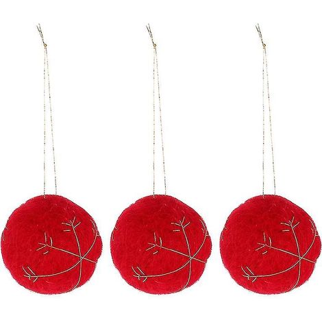 3 pendentifs en feutrine de Noël