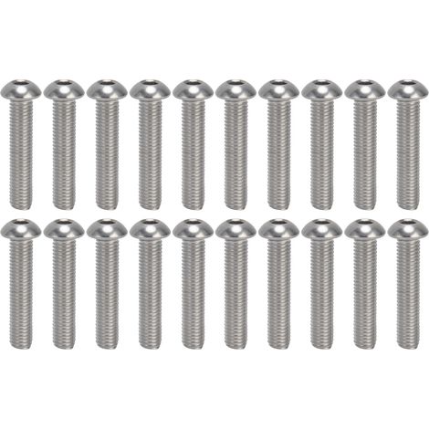 Ensemble de 30 vis à tête cylindrique creuse à filetage grossier M10x1,5 en acier inoxydable A2 (M10x50) (1/5)