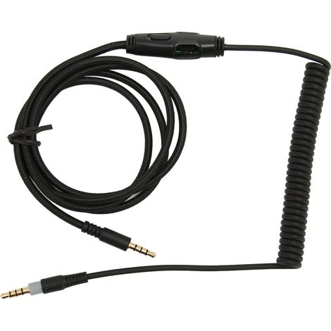 Câble de remplacement pour casque HyperX Cloud Mix / Cloud Alpha, avec touche volume, cordon spiralé pour écouteurs (1/5)