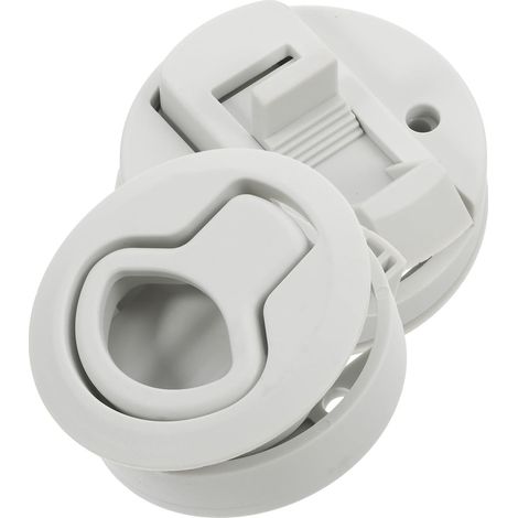 Sets de Loquets Encastrés Ronds Installation Simple Lot de 2 Poignée Affleurante pour Porte de Bateau Blanc pour Yacht ou Console Centrale (1/5)