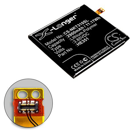 NX - Batterie téléphone, smartphone, GSM pour Nokia 3.85V 2900mAh - HE351 (1/3)