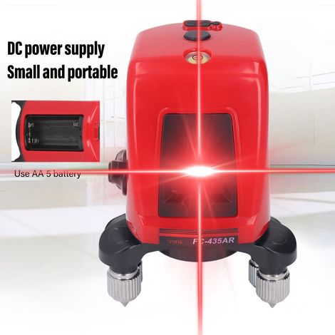 Outil laser autonivelant à faisceau rouge rechargeable, niveau électronique à lignes croisées horizontal et vertical, mini portable pour la maison (1/5)