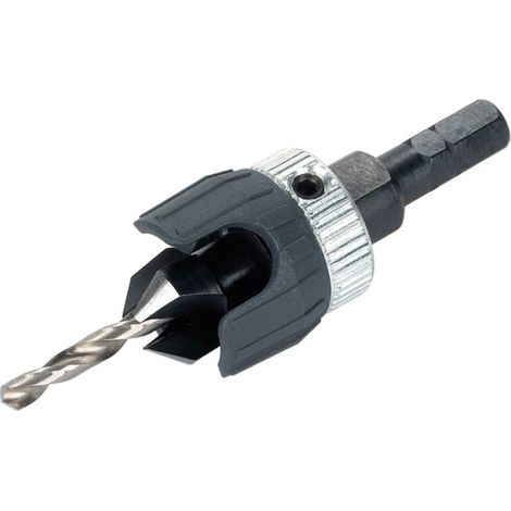 Broca fresadora de guía WOLFCRAFT 1/4 hex 3,2-12 mm tope de profundidad 2544000 (1/4)