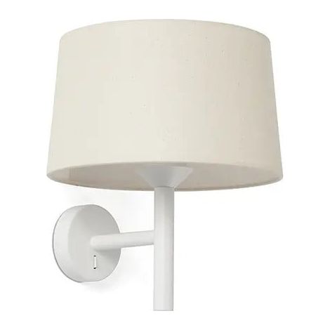 WINDSOR aplique de pared blanco/lino 20221-150