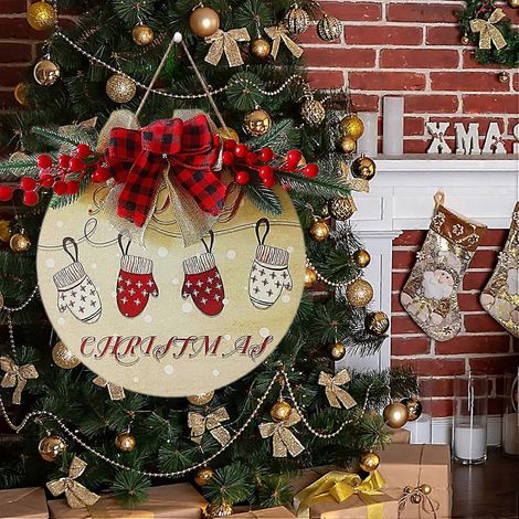 Weihnachts-Hängeornamente, Weihnachts-Türschild aus Holz, Dekoration für Weihnachtsfeiern, Hochzeiten, Geburtstage (A) (1/5)