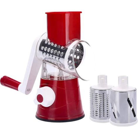 Cortadora de verduras eléctrica, Rallador eléctrico, Rallador eléctrico, Picadora eléctrica, Resistente al agua, Rojo (1/5)