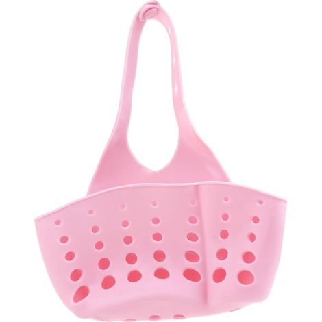 de rangement INOOMP rose en PVC pour évier facile à monter
