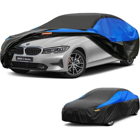 Autoabdeckung wasserdicht atmungsaktiv für BMW 3er, Ganzjahresschutz, Schwarz/Blau (1/5)
