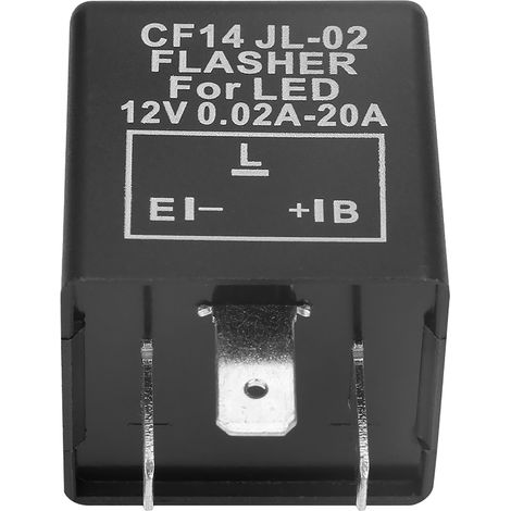 CF14 JL-02 3-Pin LED-Blinkerrelais zur Behebung von Hyperblinken bei Blinkern, 12 V (1/5)