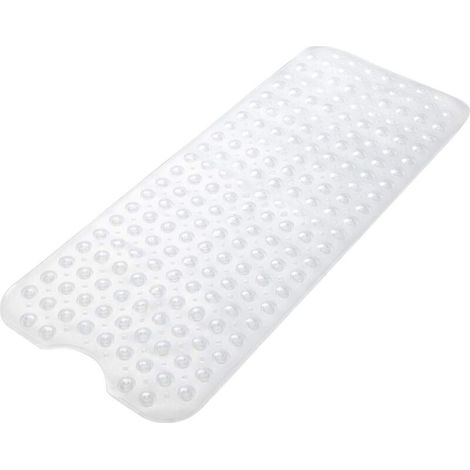 Tapis de bain (transparent) nutritif, résistant aux moisissures, extra long, antibactérien, sans BPA, sans latex, sans phtalates, lavable en machine, idéal pour les enfants (1/5)