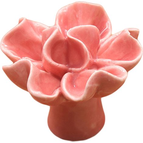 Poignée de tiroir en céramique rose pour meuble et armoire, bouton de porte décoratif (1/2)