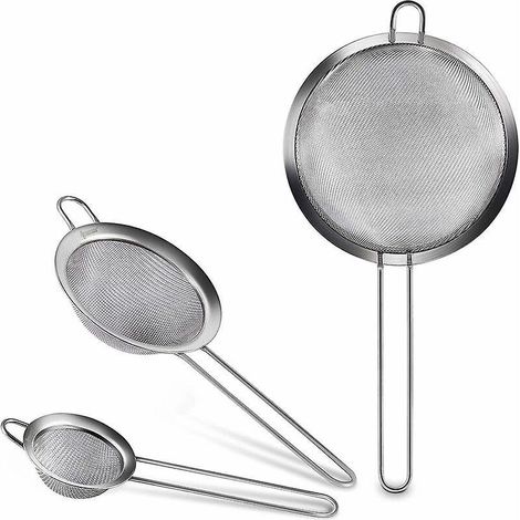 [poigne Paisse] 3pcs Griffe Gouttoir Pour Passoire Professionnelle, Trois Tailles De Passoire Diffrentes Avec Poignes En Acier Inoxydable De 8cm, (1/5)