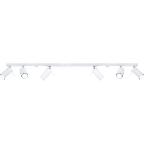 Plafonnier 6 Spots Orientables pour Ampoule GU10 - Blanc - SILUMEN (1/5)