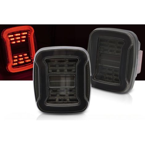 Paire feux arriere Jeep Wrangler 91-06 FULL LED Dyn Fume (1/5)