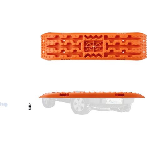 Planches de traction, matériau PP durable, capacité de charge de 10 tonnes, orange moyen (1/2)