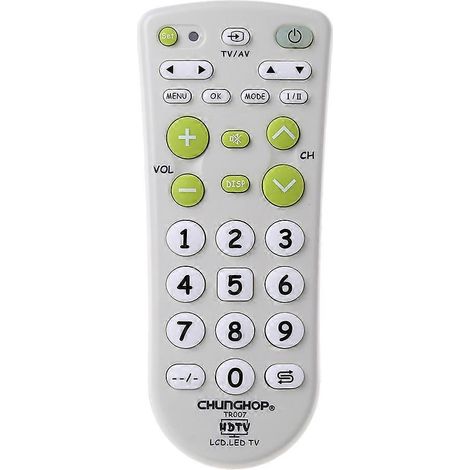 Fernbedienung für die meisten TV-Modelle, empfindliche TV-Fernbedienungen als Ersatz (1/5)