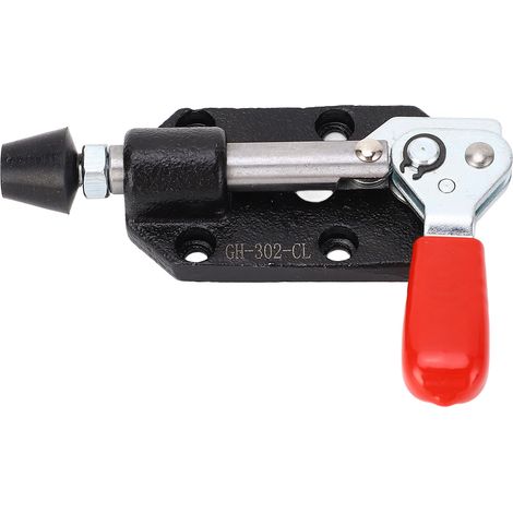 Pince à bascule réglable en fonte avec poignée en plastique, idéale pour le bricolage en menuiserie et le soudage.